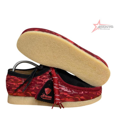 Clarks x Popcaan Wallabee Low Red Camouflage