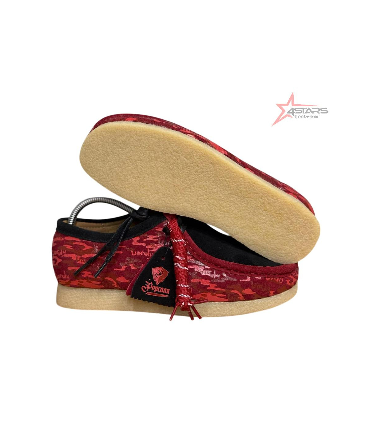 Clarks x Popcaan Wallabee Low Red Camouflage