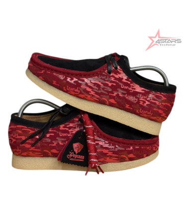 Clarks x Popcaan Wallabee Low Red Camouflage