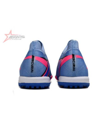 Nike Air Zoom Mercurial Vapor 16 TF Turf Football Shoes - Blue/Pink