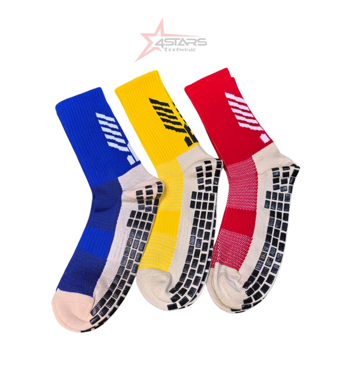 Anti Slip Football, Basketball, Running, Fitness, Sports Grip Socks - Multicolor