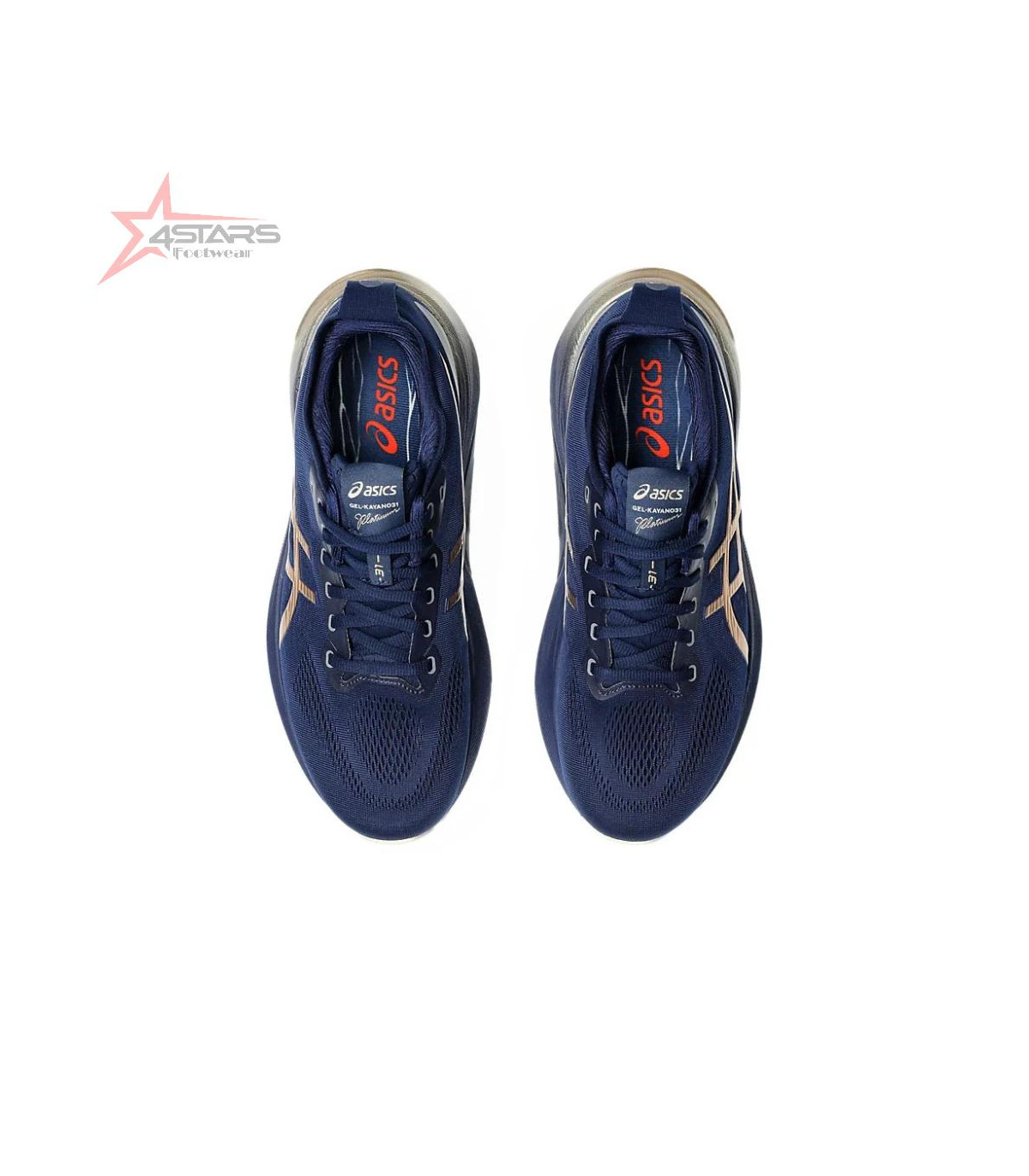 Asics Gel Kayano 31 Platinum 'Blue Expanse Champagne' Running Shoes.