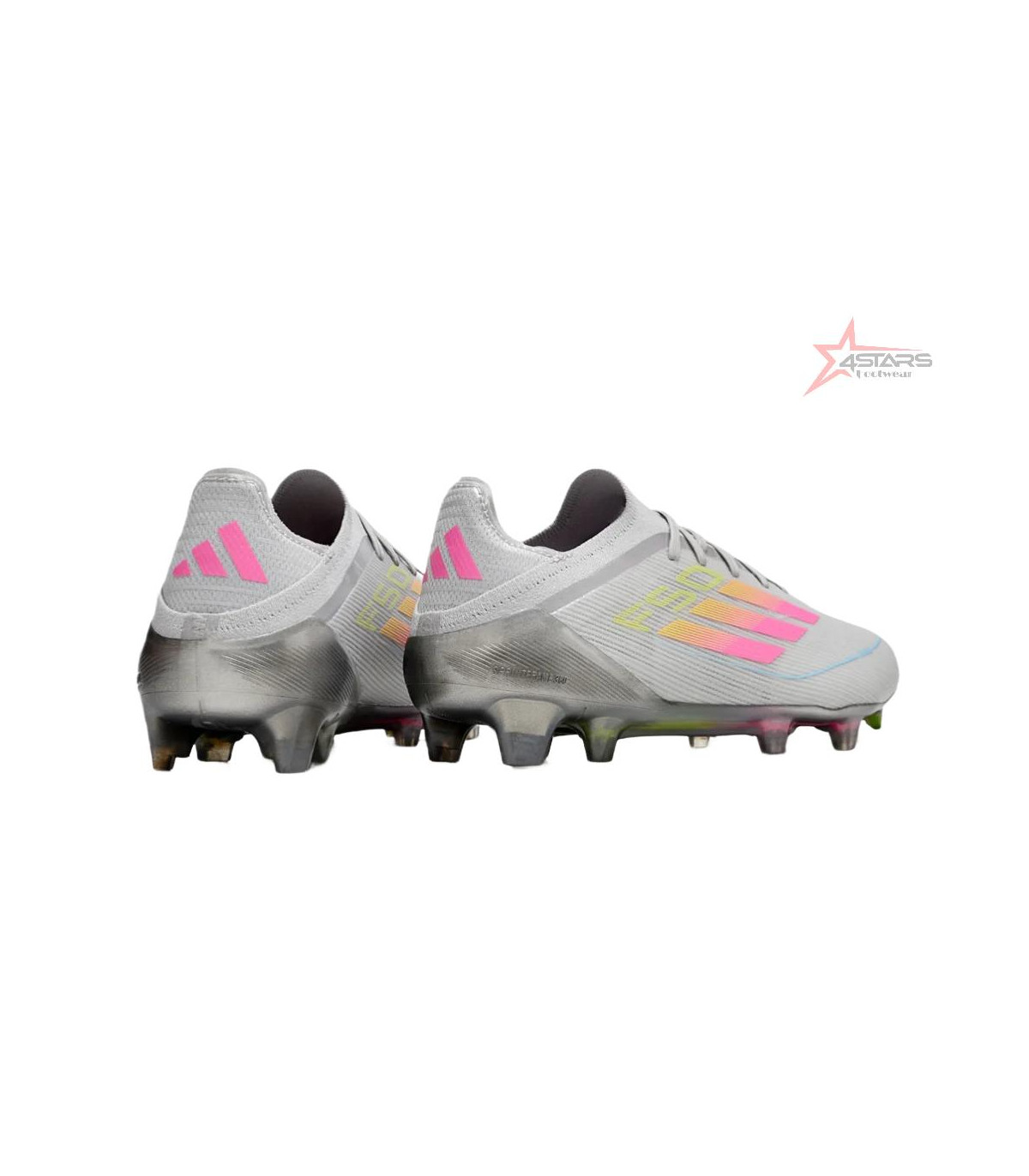 Adidas F50 Elite FG Firm Ground Soccer Cleats - Grey/Pink/Yellow