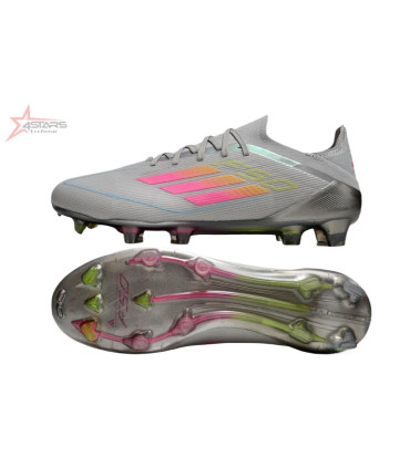 Adidas F50 Elite FG Firm Ground Soccer Cleats - Grey/Pink/Yellow