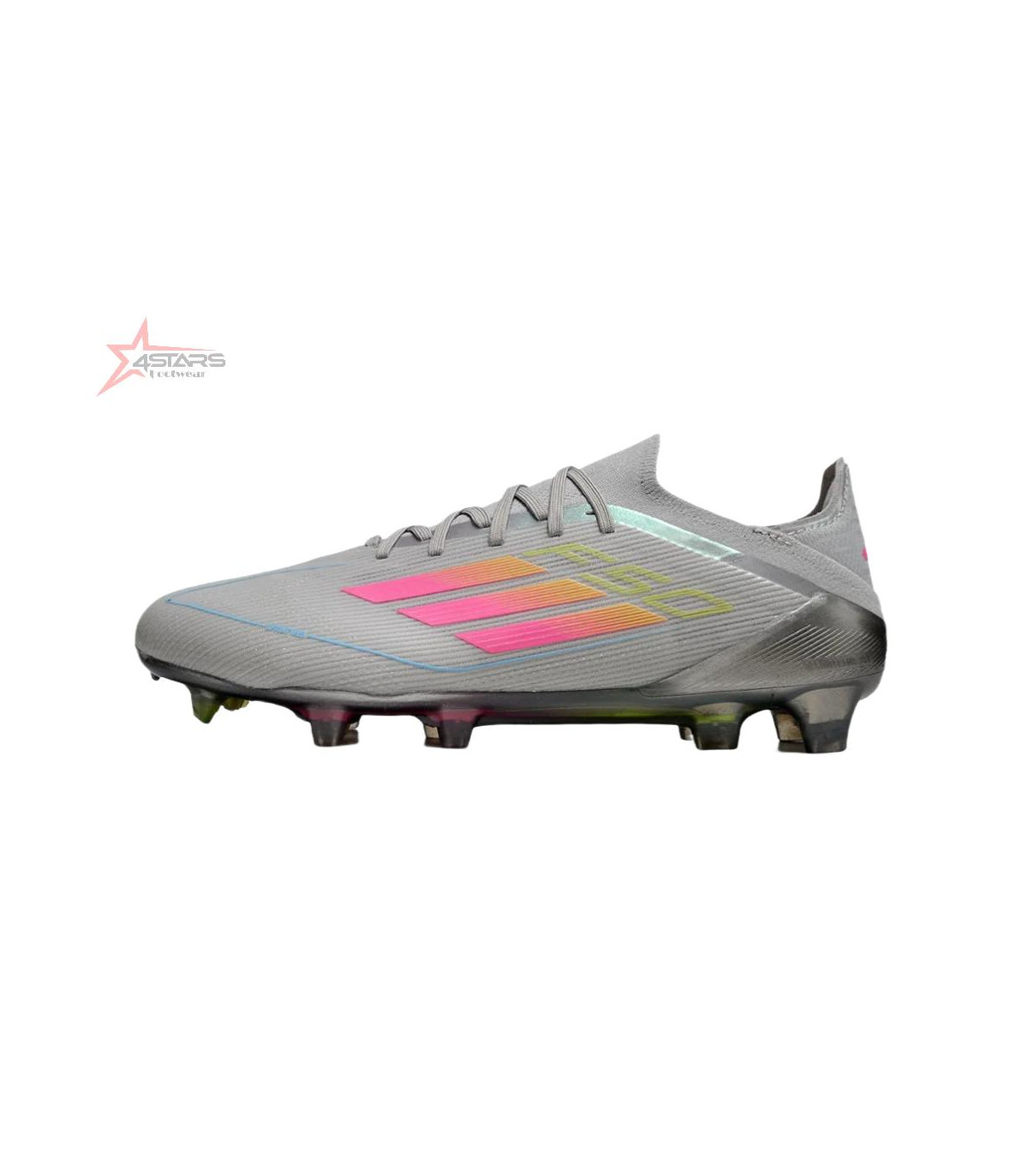 Adidas F50 Elite FG Firm Ground Soccer Cleats - Grey/Pink/Yellow