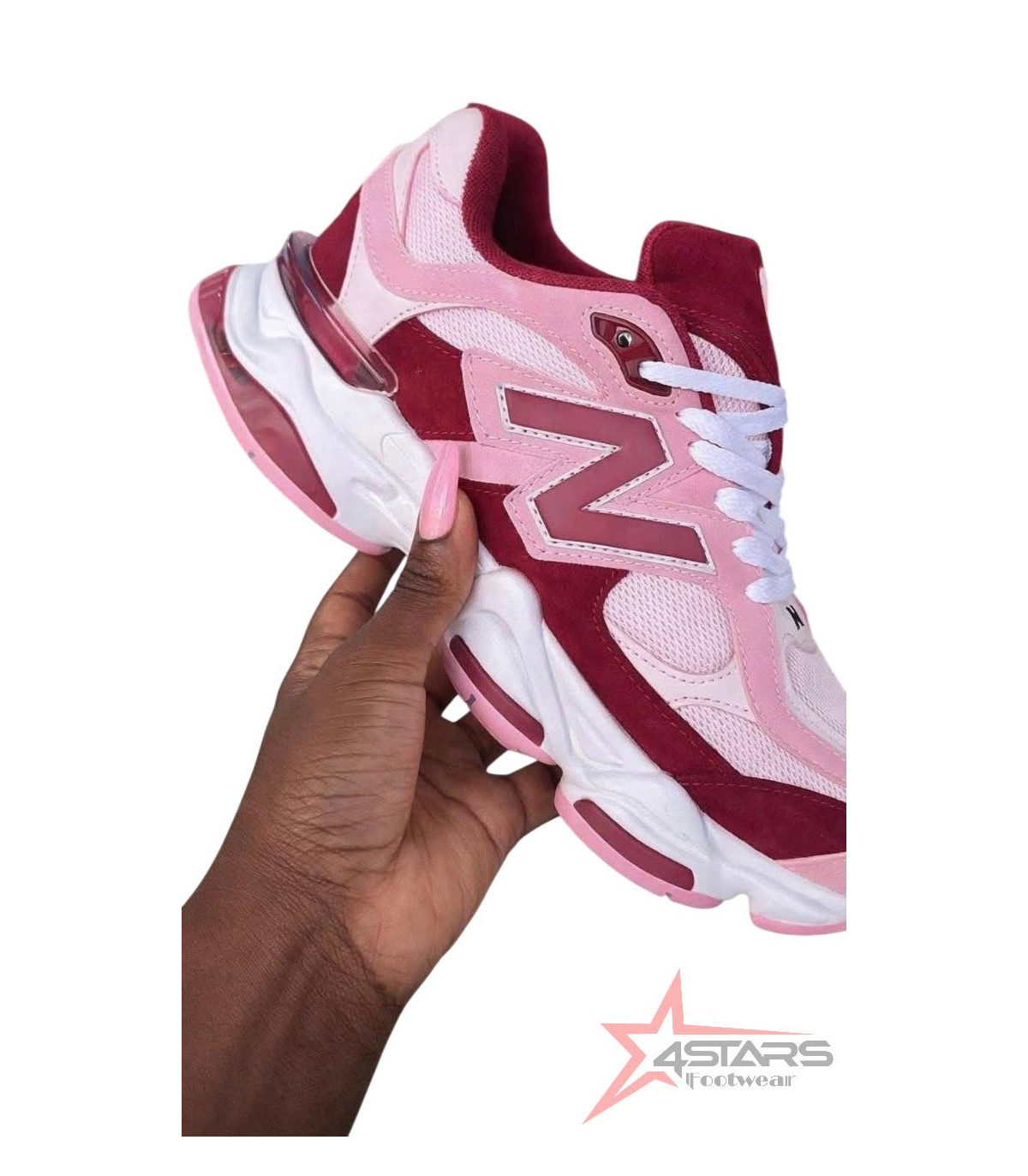 New Balance 9060 Pink Granite Washed Burgundy