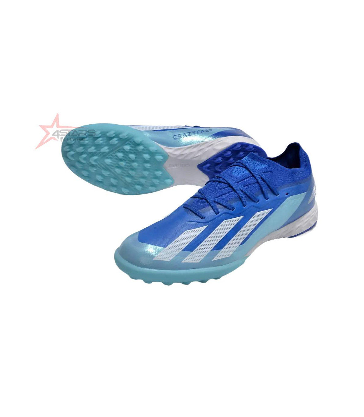 Adidas X Crazyfast.1 TF Artificial Turf Soccer Shoes - Blue/Silver/White