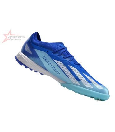 Adidas X Crazyfast.1 TF Artificial Turf Soccer Shoes - Blue/Silver/White
