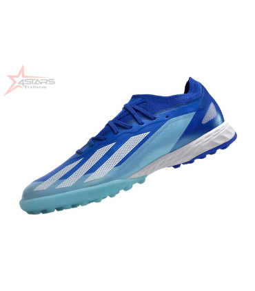 Adidas X Crazyfast.1 TF Artificial Turf Soccer Shoes - Blue/Silver/White