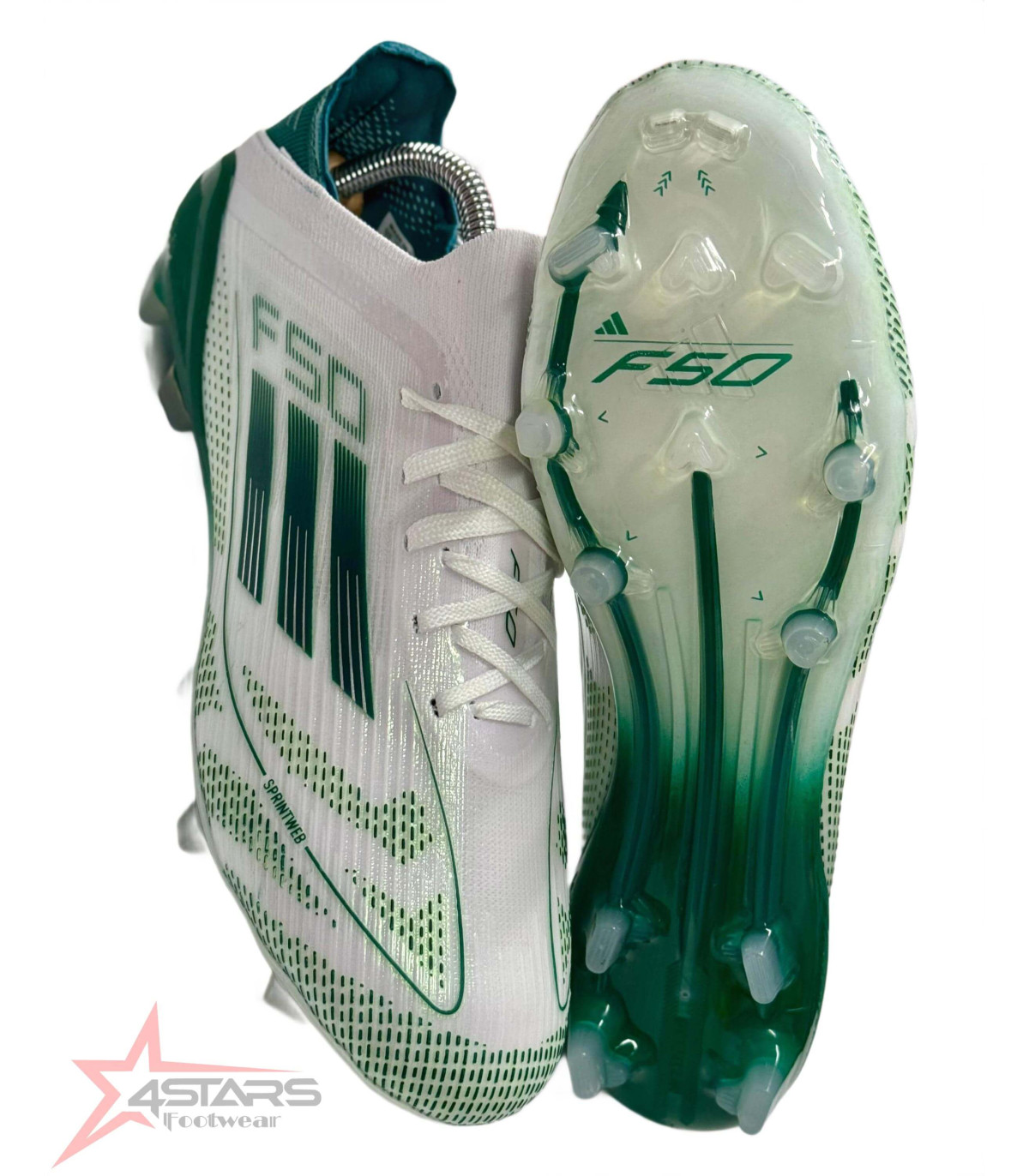 Adidas F50 Elite Laced FG - White Green