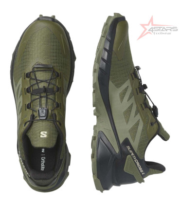 Salomon Supercross 4 GORE-TEX Trail Running Shoes - Olive Green