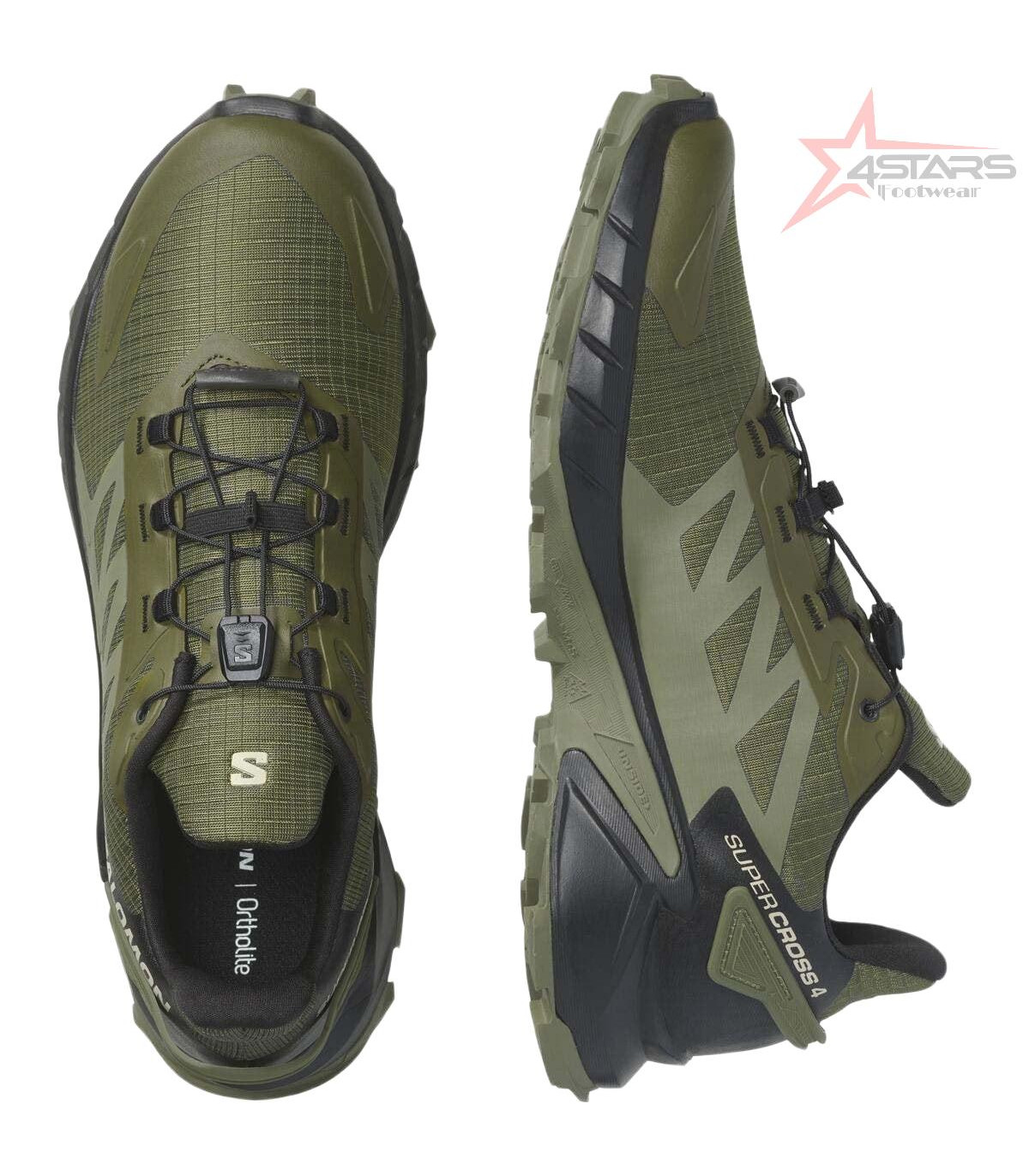 Salomon Supercross 4 GORE-TEX Trail Running Shoes - Olive Green