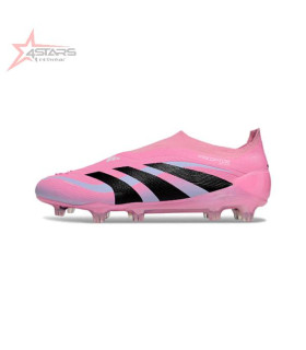 Adidas Predator 25 Elite Laceless Light Pink Firm Ground FG Football Boot