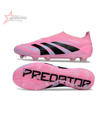 Adidas Predator 25 Elite Laceless Light Pink Firm Ground FG Football Boot