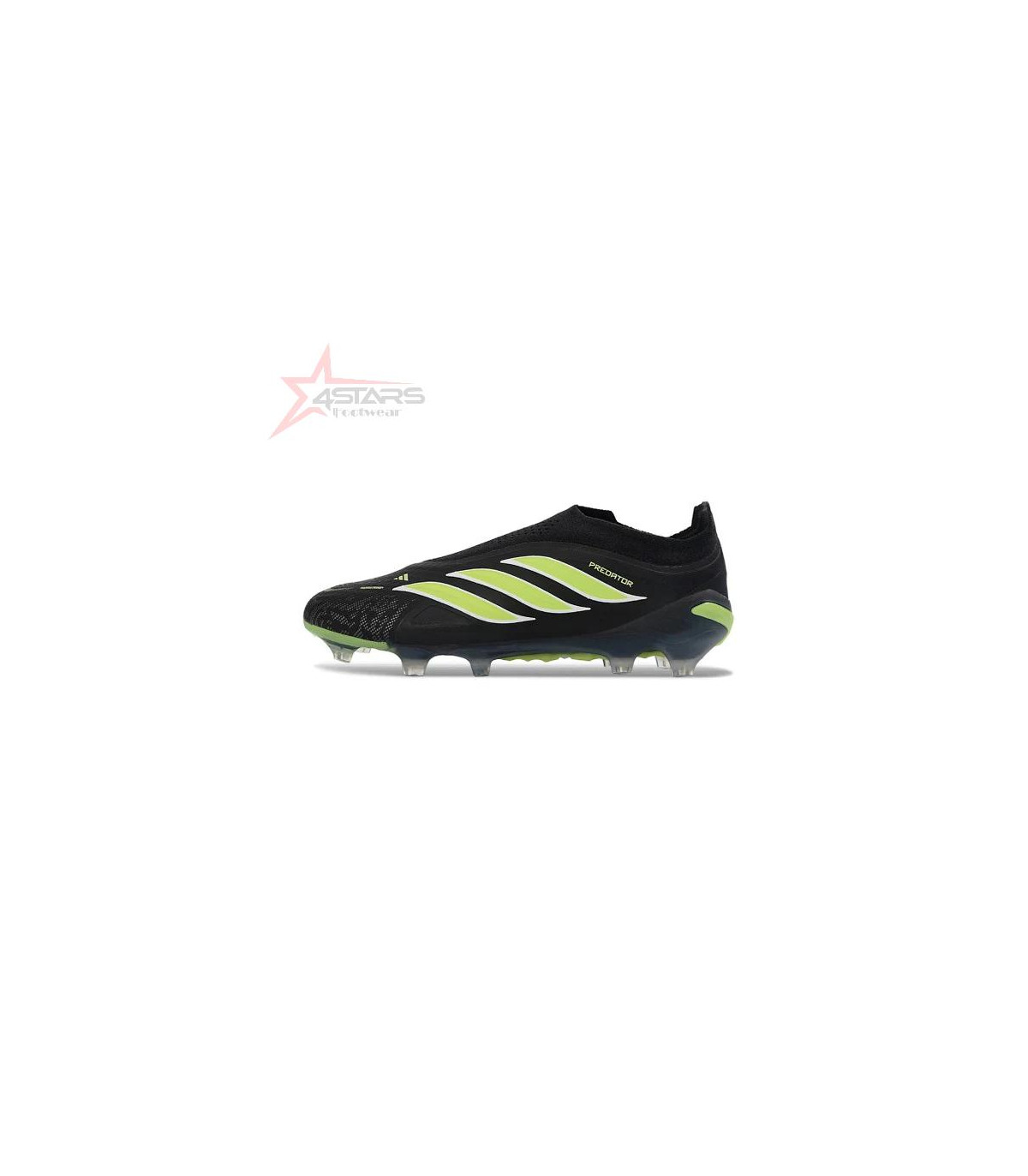 Adidas Predator 26 Elite Laceless Firm Ground FG Football Boot - Black/Green