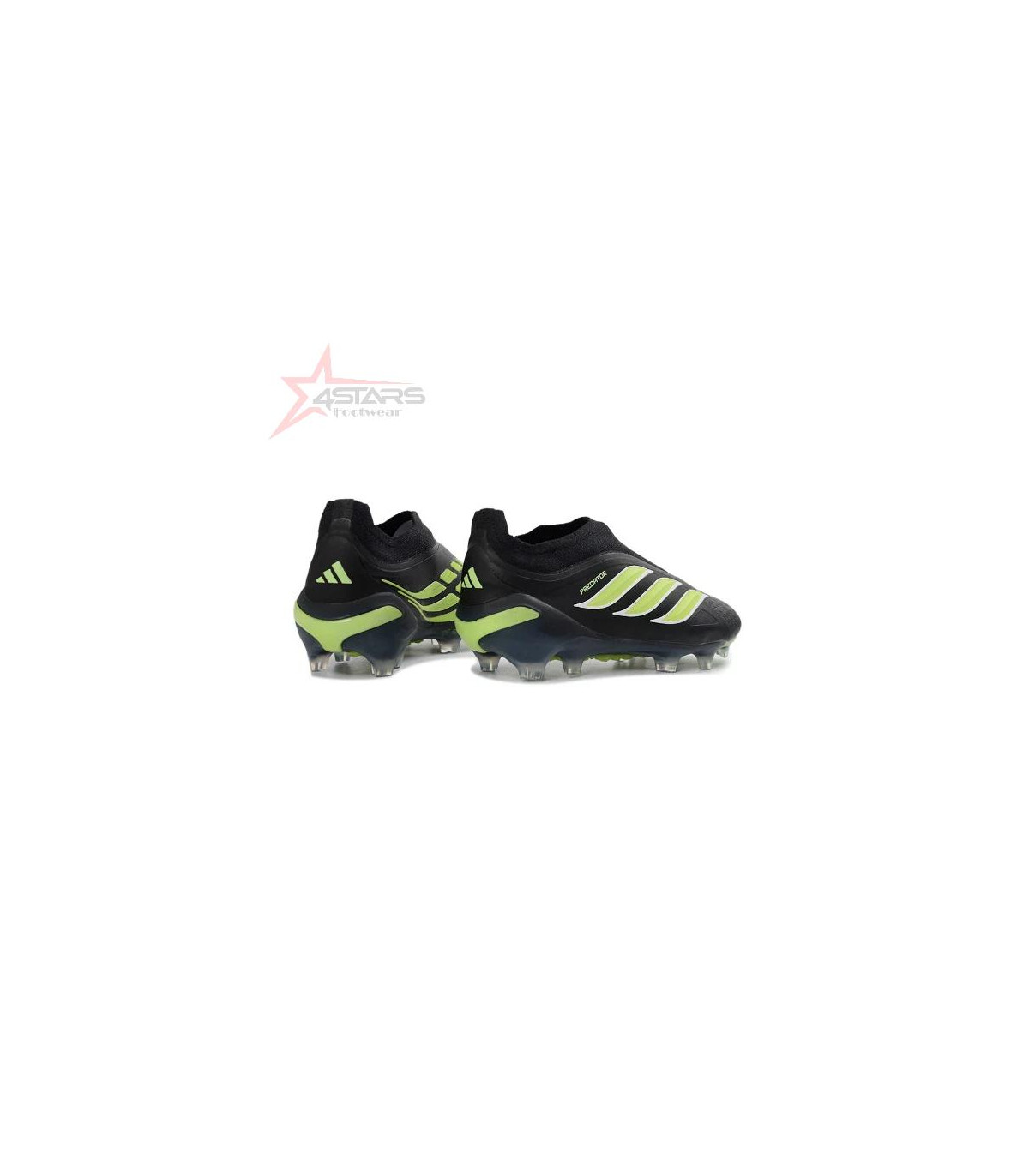 Adidas Predator 26 Elite Laceless Firm Ground FG Football Boot - Black/Green