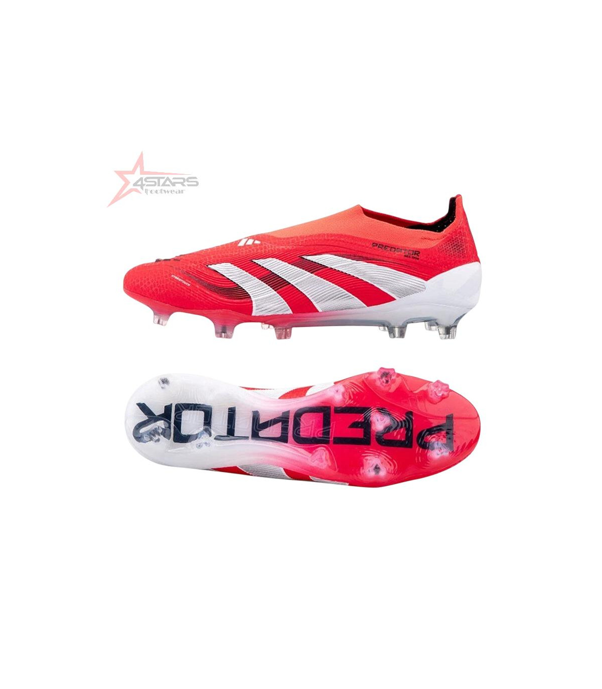Adidas Predator Elite Laceless Firm Ground Football Boots – Red/White/Black