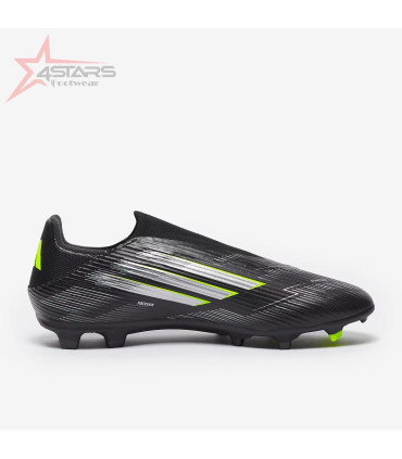Adidas F50 League Laceless FG - Core Black/Iron Met./Lucid Lemon