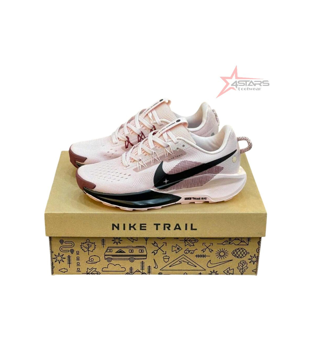 Nike Womens ReactX Pegasus Trail 5 "Pink/Black"
