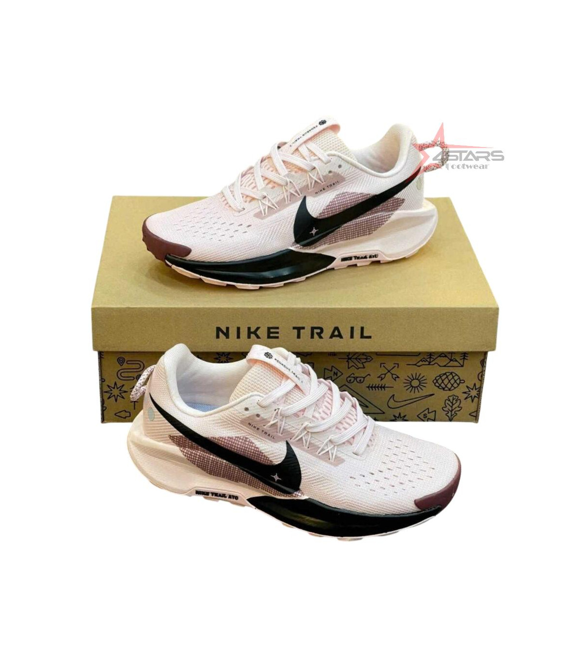 Nike Womens ReactX Pegasus Trail 5 "Pink/Black"