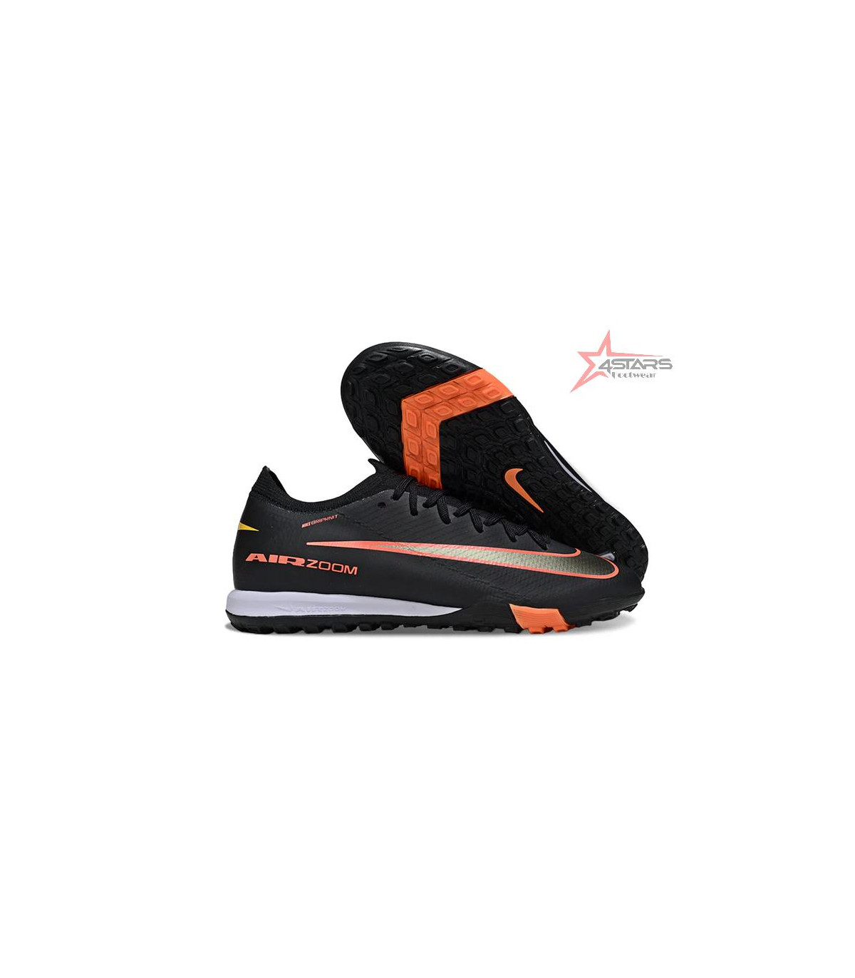 Nike Air Zoom Mercurial Vapor 16 TF Turf Football Shoes - Black/Orange