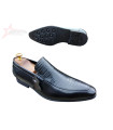 SM Slip On Official Leather Shoes - Black