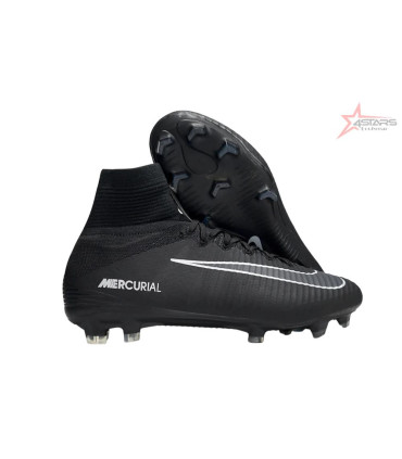 Nike Zoom Mercurial Superfly 5 Elite FG Firm Ground Soccer Cleats - Black/White