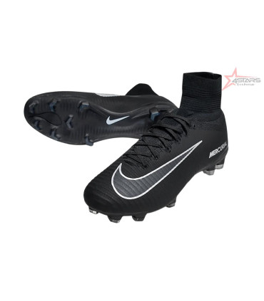 Nike Zoom Mercurial Superfly 5 Elite FG Firm Ground Soccer Cleats - Black/White