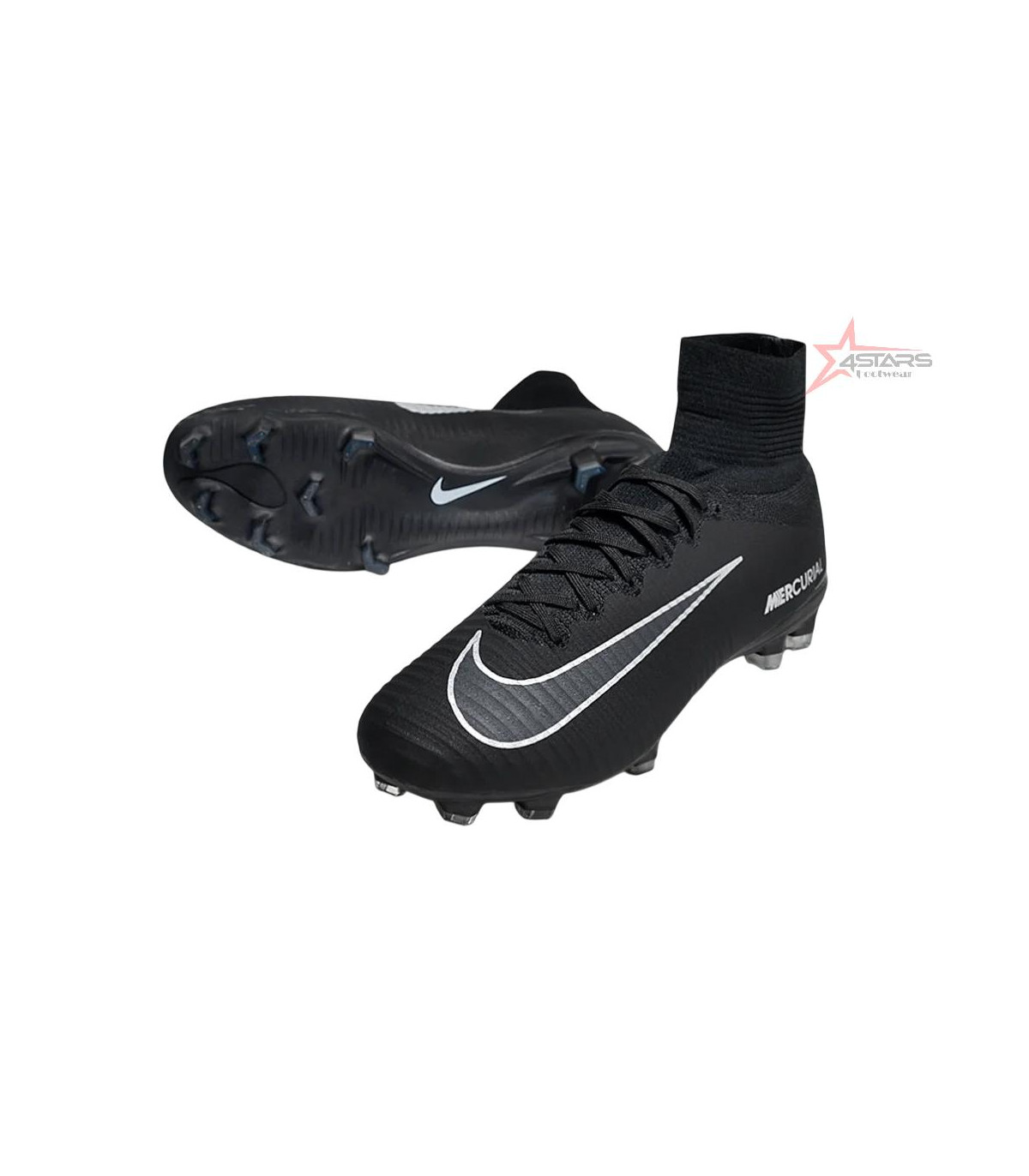 Nike Zoom Mercurial Superfly 5 Elite FG Firm Ground Soccer Cleats - Black/White