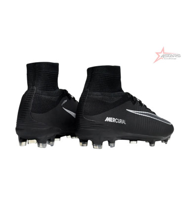 Nike Zoom Mercurial Superfly 5 Elite FG Firm Ground Soccer Cleats - Black/White