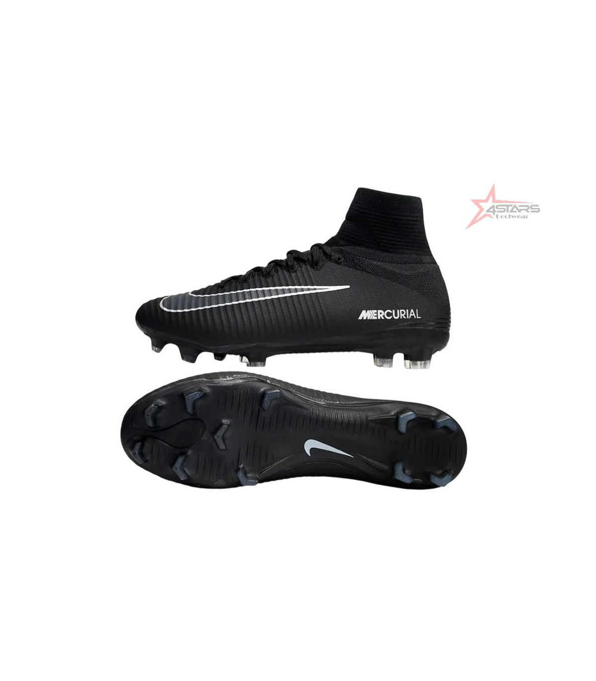 Nike Zoom Mercurial Superfly 5 Elite FG Firm Ground Soccer Cleats - Black/White