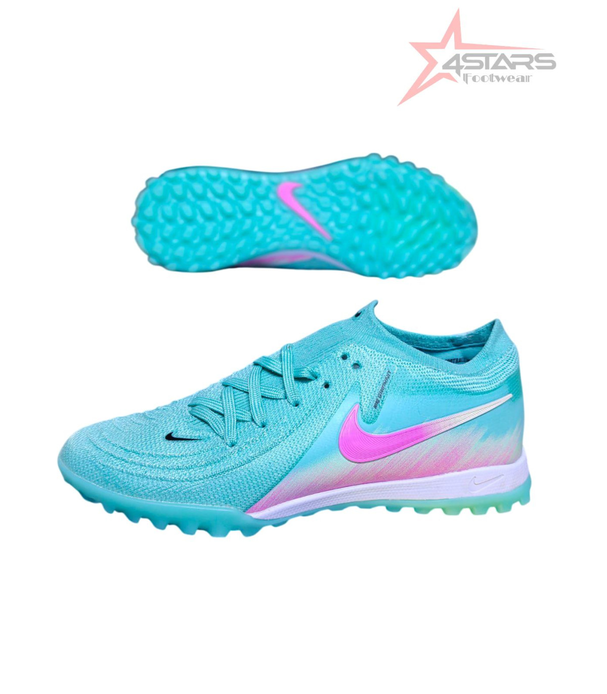 Nike Phantom GX 2 Elite TF Artificial Turf Soccer Shoes - Aqua/Pink