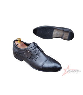 Sergio Mazzola Genuine Leather Slim Sole Laced Oxford Shoes