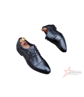 Sergio Mazzola Genuine Leather Slim Sole Laced Oxford Shoes