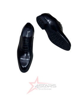 Billionaire Genuine Leather Official Shoes - Black