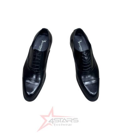 Billionaire Genuine Leather Official Shoes - Black