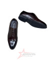 Billionaire Genuine Leather Oxford Formal Shoes - Coffee