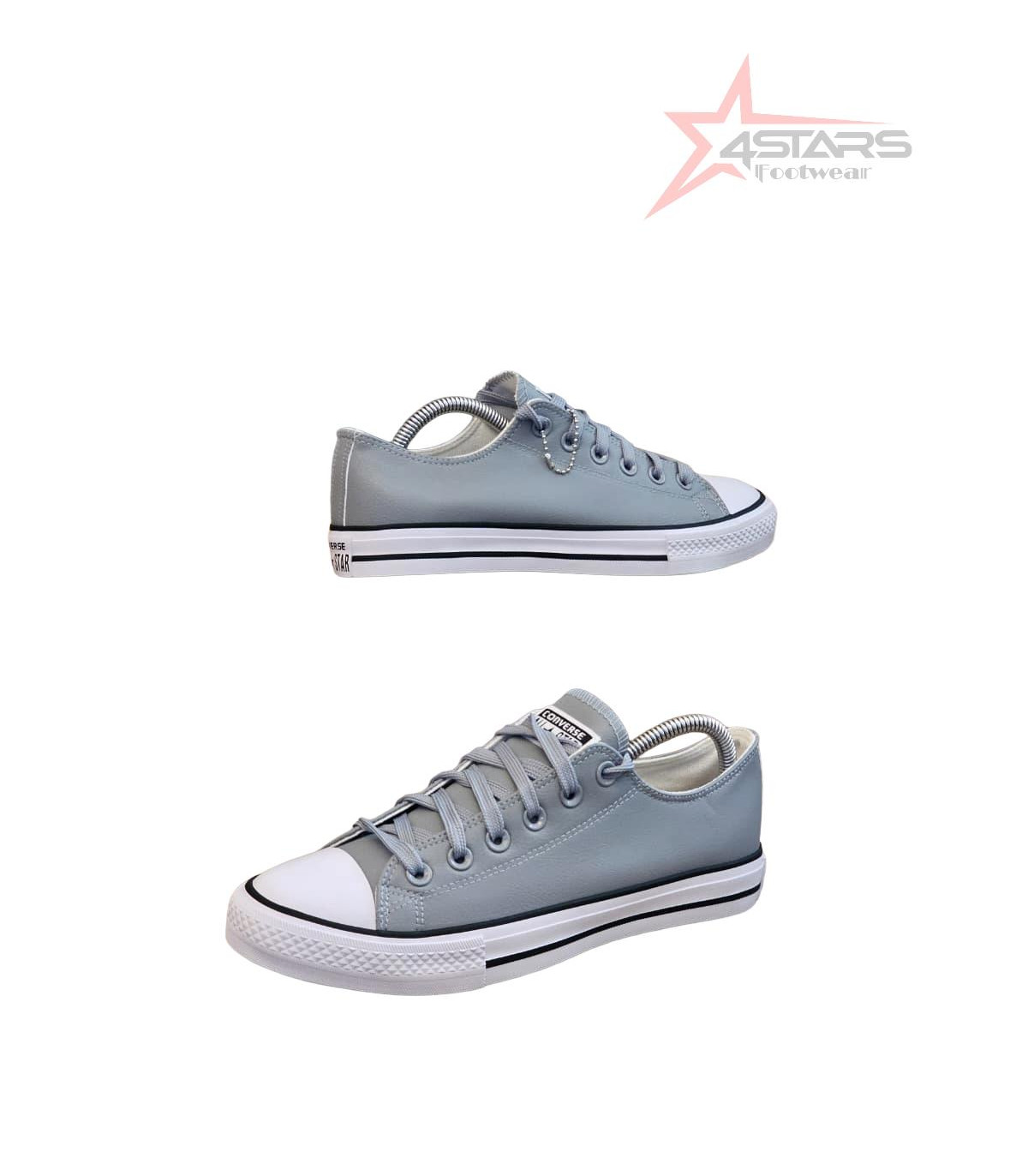 Converse Leather Shoes Low Top - Grey