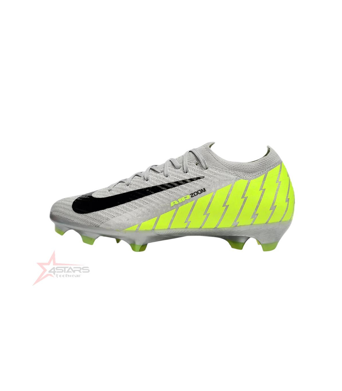Nike Air Zoom Mercurial Vapor 16 Elite FG Soccer Cleats - Grey/Black/Green