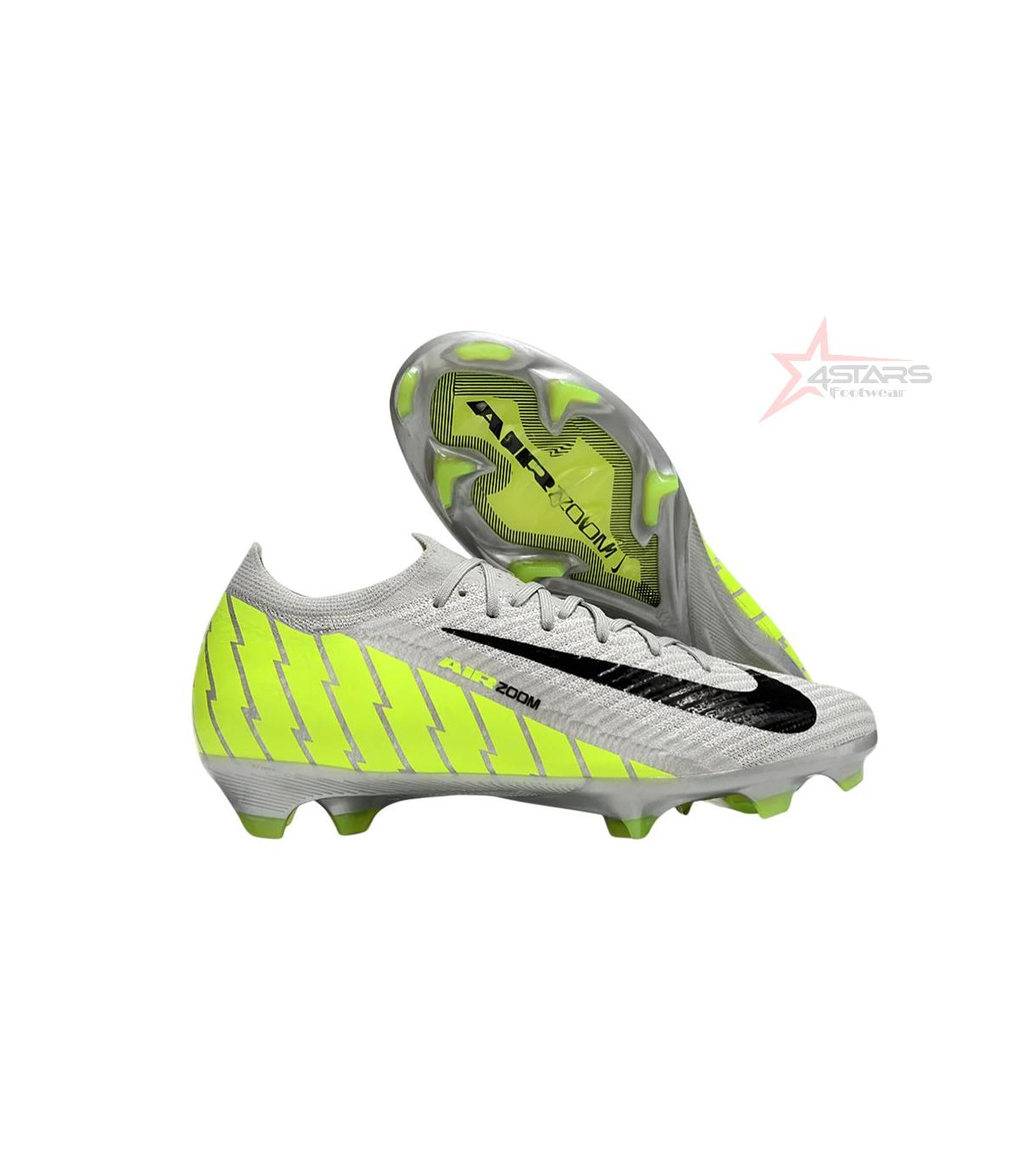 Nike Air Zoom Mercurial Vapor 16 Elite FG Soccer Cleats - Grey/Black/Green