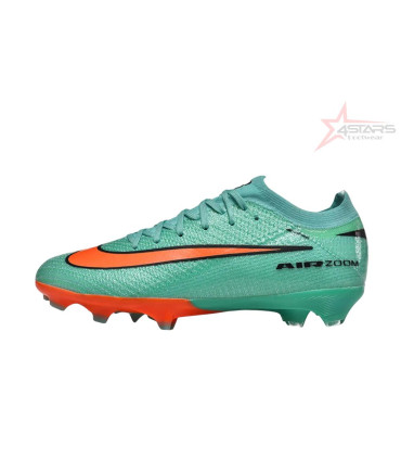 Nike Air Zoom Mercurial Vapor 16 Elite FG Firm Ground Soccer Cleats - Green/Aqua Splash/Coral Burst