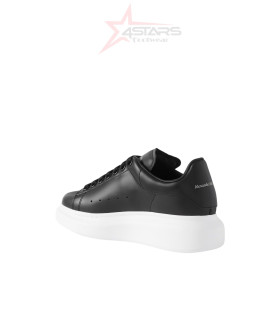 Alexander McQueen Leather Oversized Sneaker - Black/White