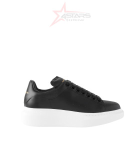 Alexander McQueen Leather Oversized Sneaker - Black/White