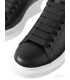 Alexander McQueen Leather Oversized Sneaker - Black/White
