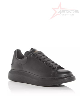 Alexander McQueen Leather Oversized Sneaker - Triple Black