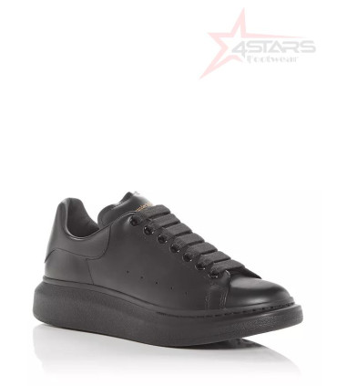Alexander McQueen Leather Oversized Sneaker - Triple Black