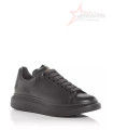 Alexander McQueen Leather Oversized Sneaker - Triple Black