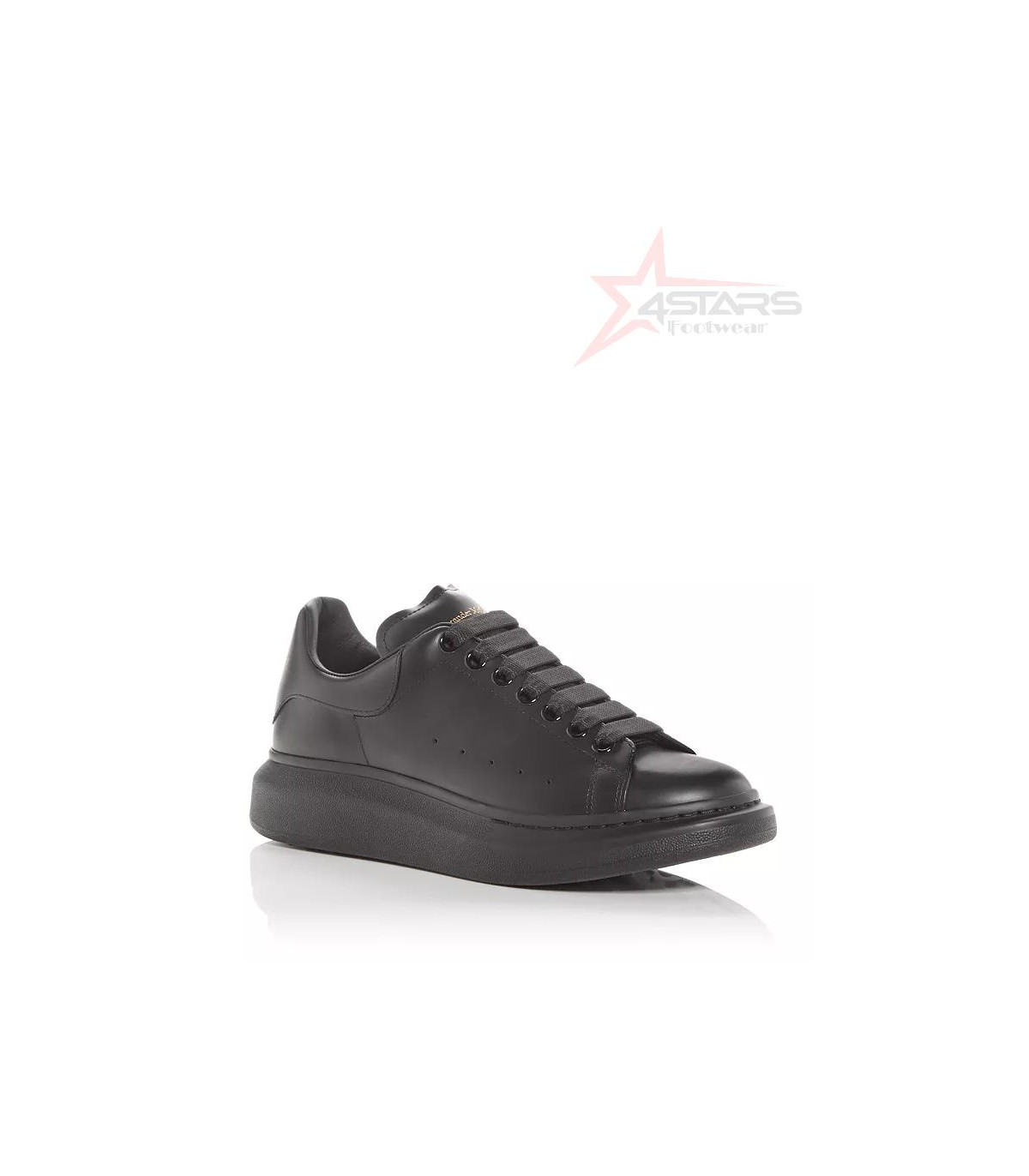 Alexander McQueen Leather Oversized Sneaker - Triple Black