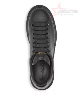 Alexander McQueen Leather Oversized Sneaker - Triple Black