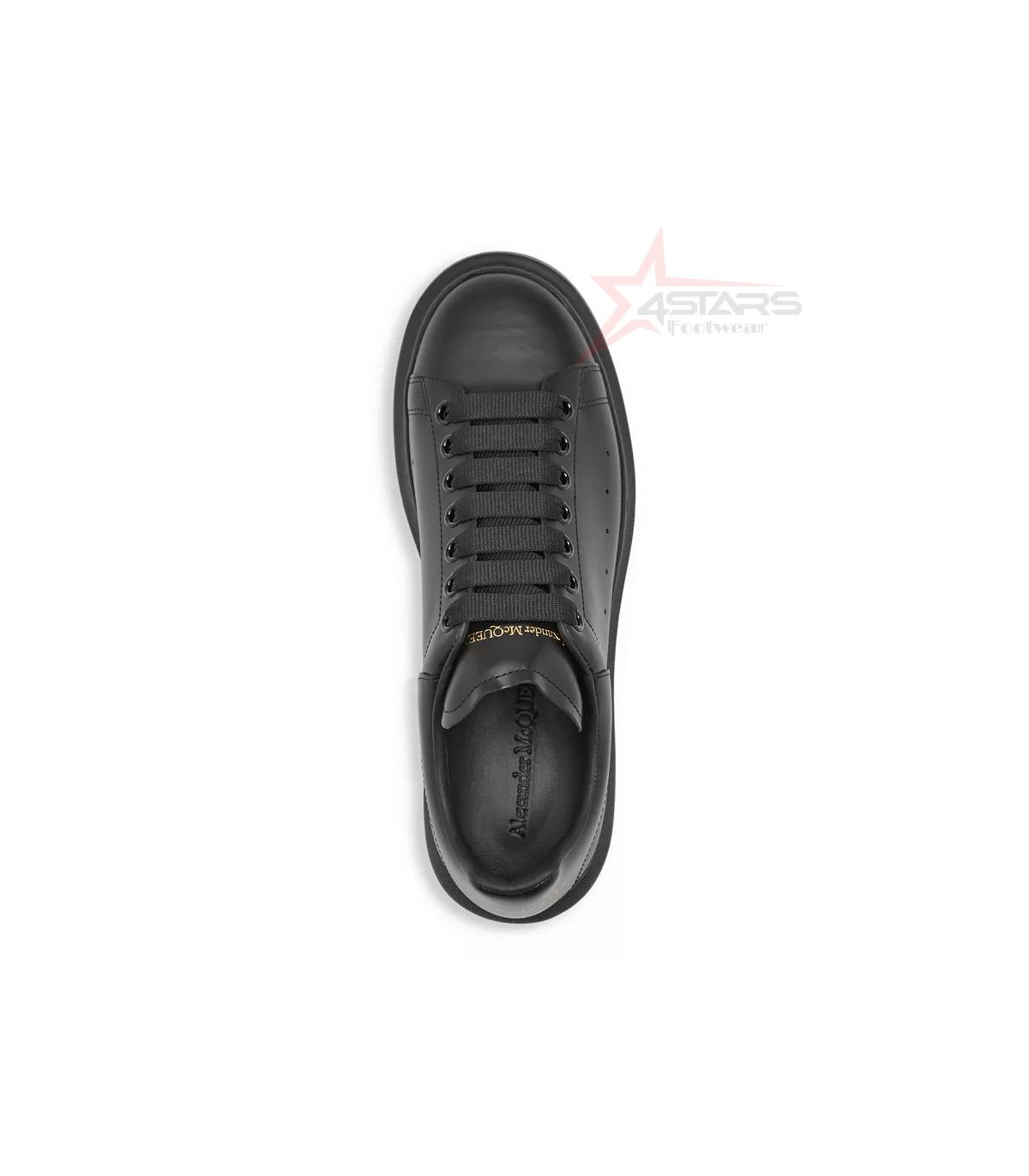 Alexander McQueen Leather Oversized Sneaker - Triple Black